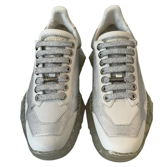 JIMMY CHOO Diamond Chunky Sole Metallic Sneakers Trainers \\ 36.5 - Picture 3 of 12